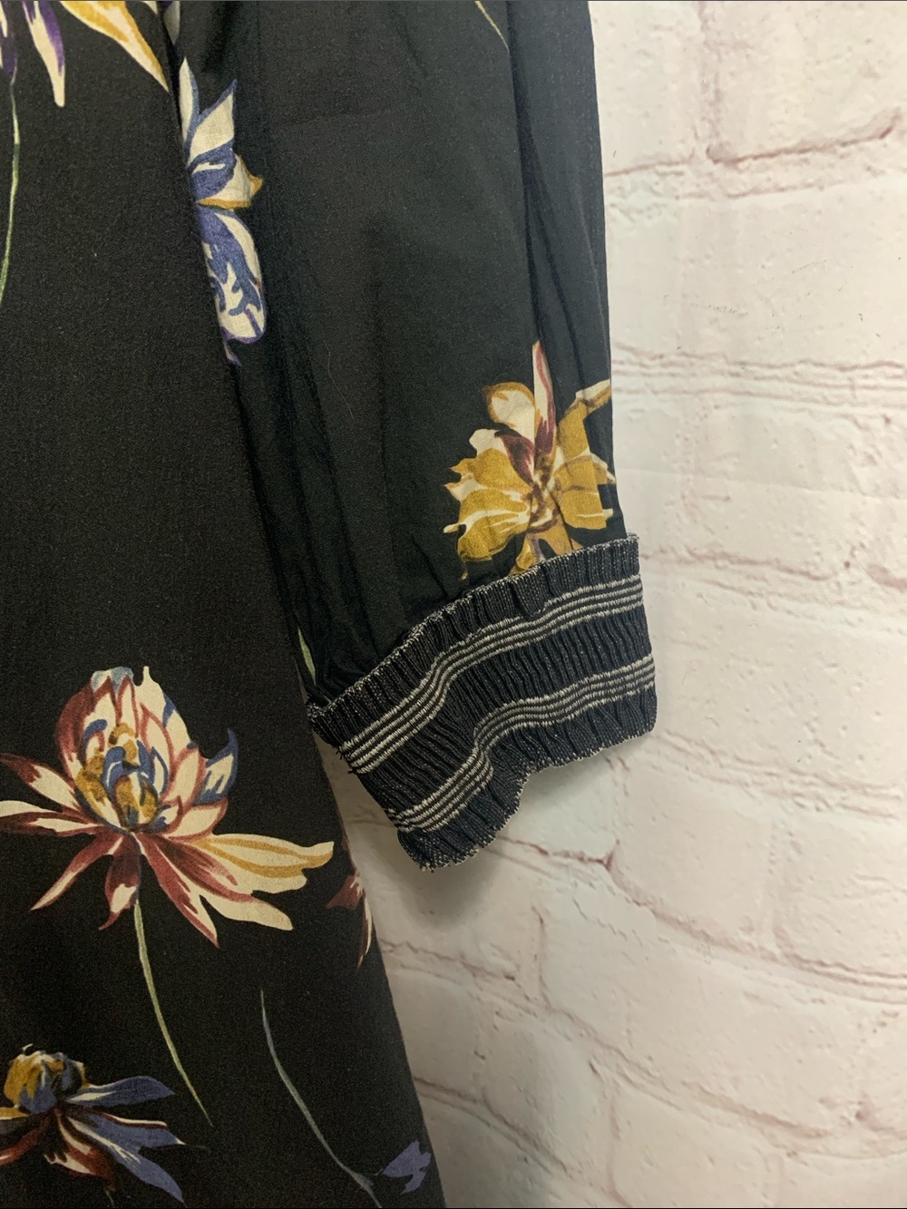 NEW RARE Hannes Roether Koshka Black Floral Dress Size L 48” - Picture 5 of 9